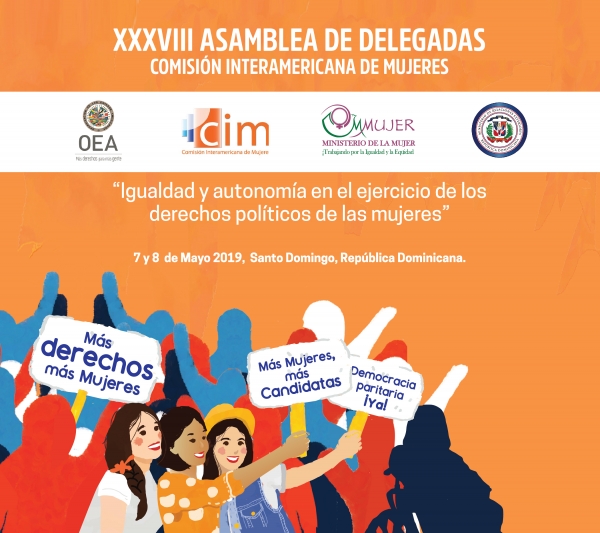 La XXXVIII asamblea de la Comisión Interamericana de Mujeres de la Organización de Estados Americanos será 7 y 8 de mayo en Santo Domingo